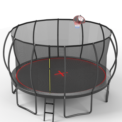 YC 16FT trampoline Pumpkin- Black Red-Upgrade image 3