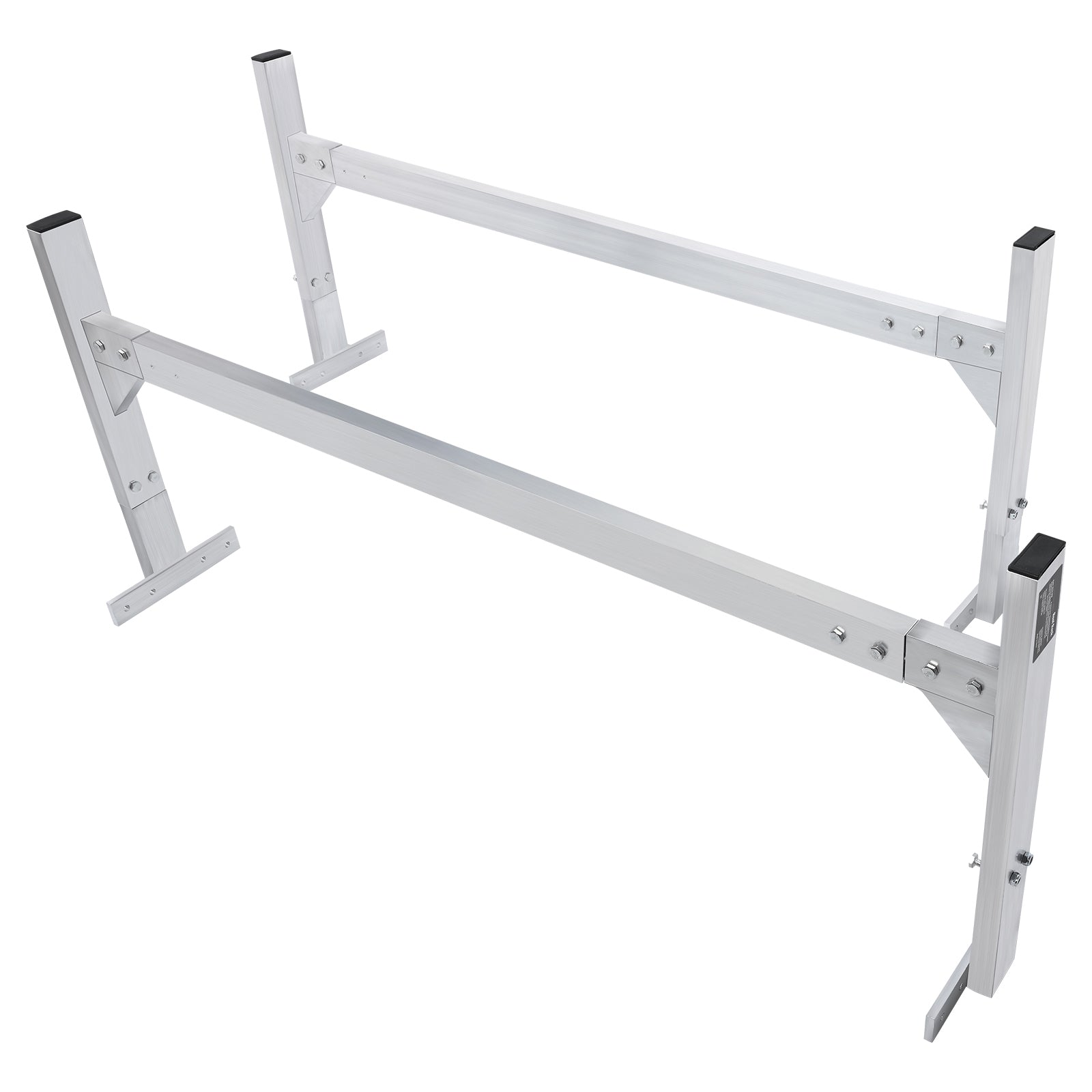 Van Roof Ladder Rack, 2 Bars Aluminum Alloy Roof Ladder Racks, 400 LBS Capacity Rain-Gutter Van Roof Rack, Adjustable Length 51.2" to 81.1", Van Ladder Rack for Van, Cargo, Trailer image 7