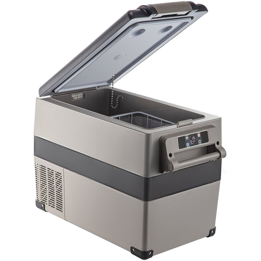 12 Volt Refrigerator, 48 Quart (45L) Fast Cooling Portable Freezer with App Control (-4℉~68℉), Car Fridge with 12/24v DC & 110-240v AC for Travel, Truck, Camping and Home Use, Black image 1