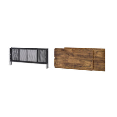 Winam Antique Oak & Black Finish Coffee Table