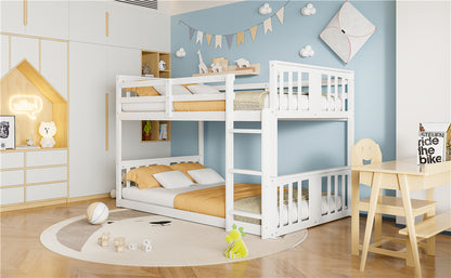 Twin Over Twin Bunk Bed with Ladder, White (Old SKU:N708P242163K) image 5