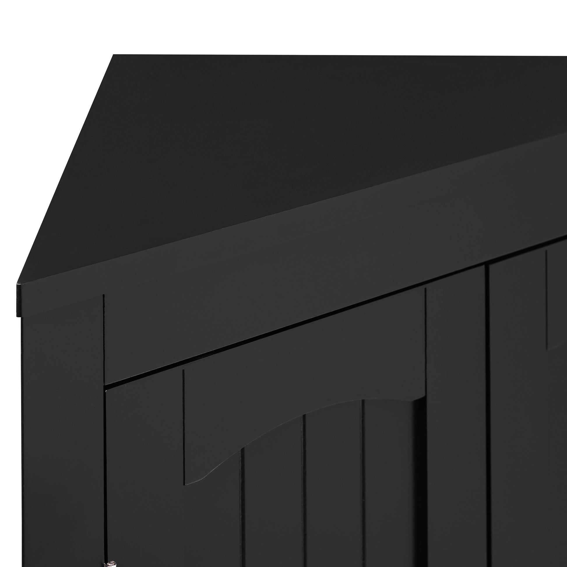 sideboard cabinet,corner cabinet,Bathroom Floor Corner Cabinet with Doors and Shelves, Kitchen, Living Room,Free Standing Storage Cabinet for Bathroom image 8