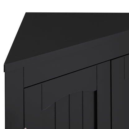 sideboard cabinet,corner cabinet,Bathroom Floor Corner Cabinet with Doors and Shelves, Kitchen, Living Room,Free Standing Storage Cabinet for Bathroom image 8