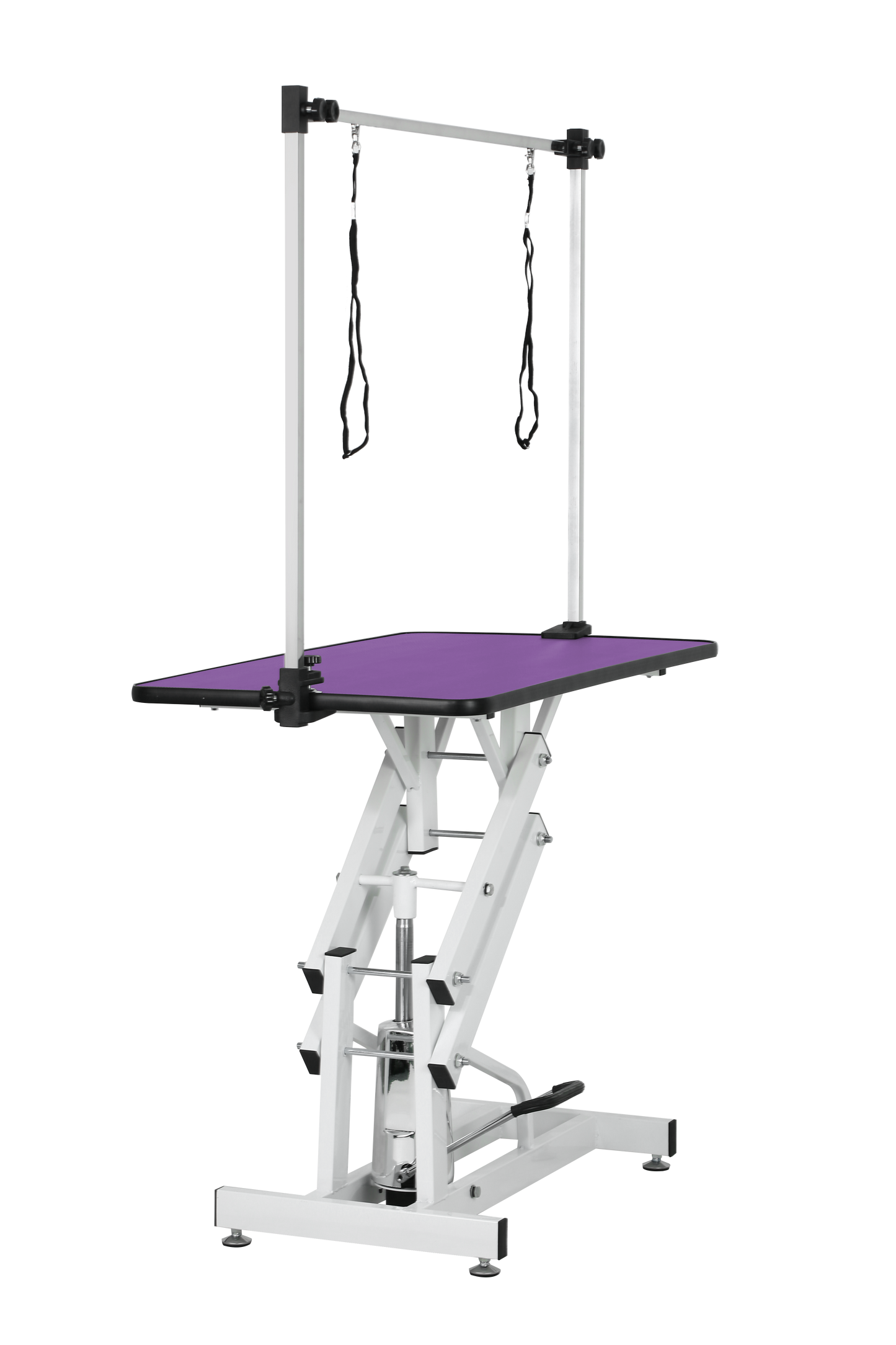 42.5INCH HYDRAULIC PET GROOMING TABLE WITH "H" ARM PURPLE image 7