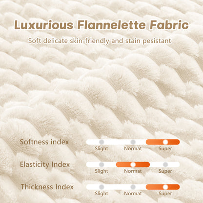 Ottoman Flannelette Fabric-White image 4