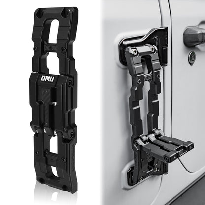 OMU Genesis Series Door Hinge Step Aluminum Door Hinge Step Folding Foot Pedal Side Ladder Compatible with 2007-2017 Jeep Wrangler JK,2018-2026 Jeep Wrangler JL & 2020-2026 Jeep Gladiator image 1