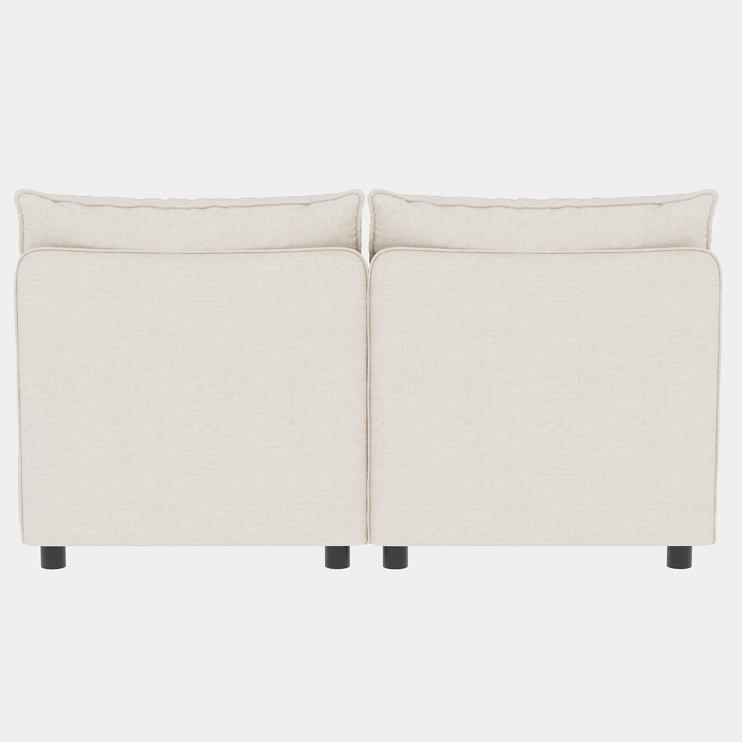 Armless Seat for Modular Sectional Sofa, Convertible Sofa Seat With Storage, Sleeper Sectional Sofa Set, Fabric Flexible Modular Combinations for Living Room(2PCS) image 4