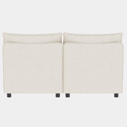 Armless Seat for Modular Sectional Sofa, Convertible Sofa Seat With Storage, Sleeper Sectional Sofa Set, Fabric Flexible Modular Combinations for Living Room(2PCS) image 4