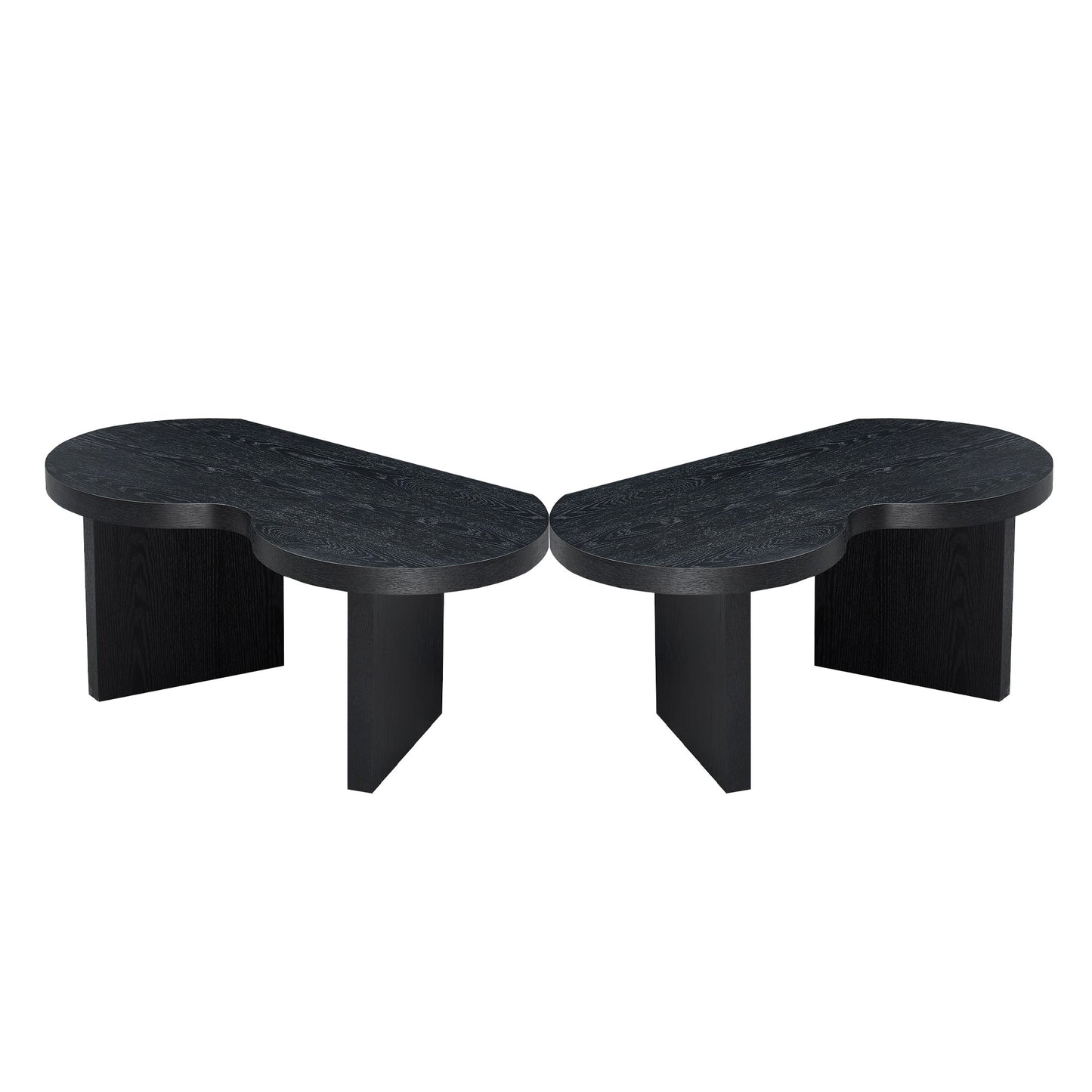 Modern Butterfly MDF Coffee Table, Used In Living Rooms, Bedrooms, Offices, With A Butterfly Shaped Appearance, Black image 5