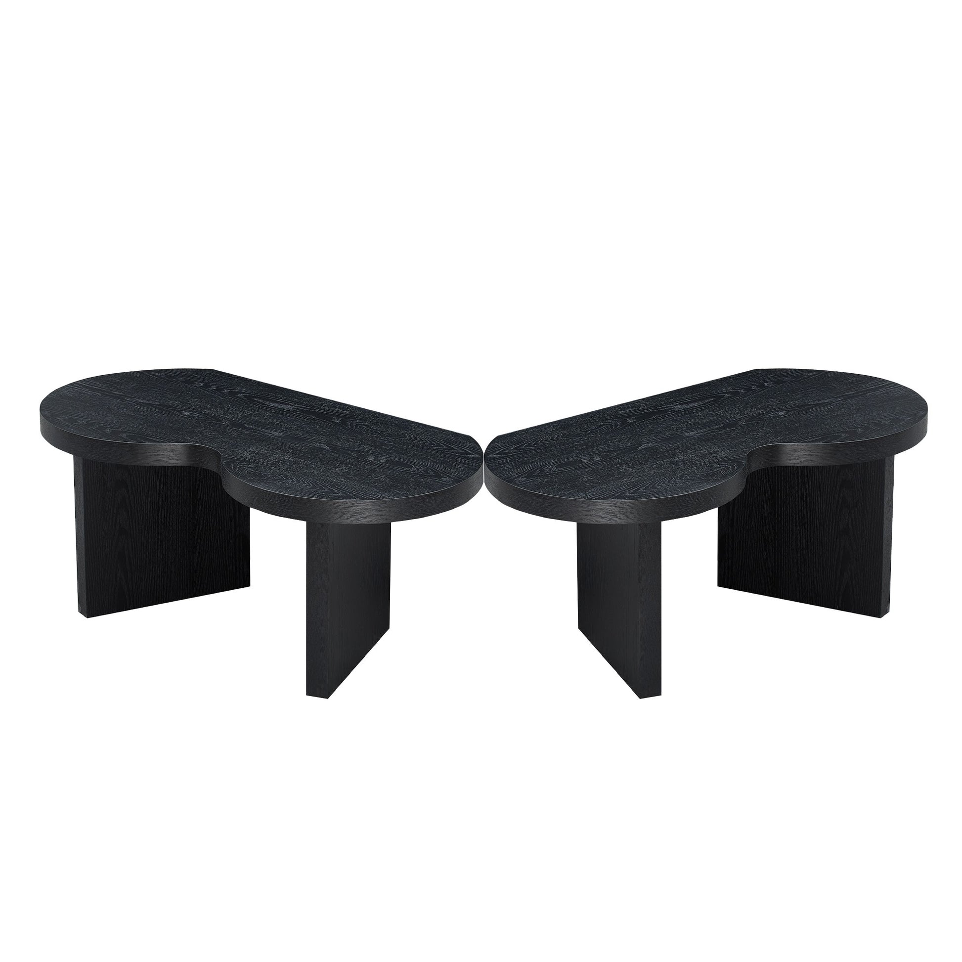 Modern Butterfly MDF Coffee Table, Used In Living Rooms, Bedrooms, Offices, With A Butterfly Shaped Appearance, Black image 5