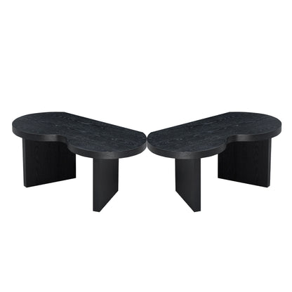 Modern Butterfly MDF Coffee Table, Used In Living Rooms, Bedrooms, Offices, With A Butterfly Shaped Appearance, Black image 5