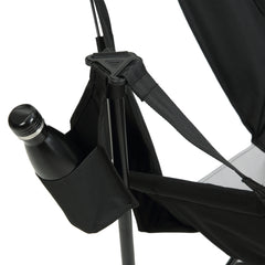 Hammock Camping Chair, Folding Portable Rocking Chair, Aluminum Alloy Adjustable Back Swinging Chair with Pillow Cup Holder, Recliner with Carry Bag for Outdoor Travel Lawn Backyard, Black