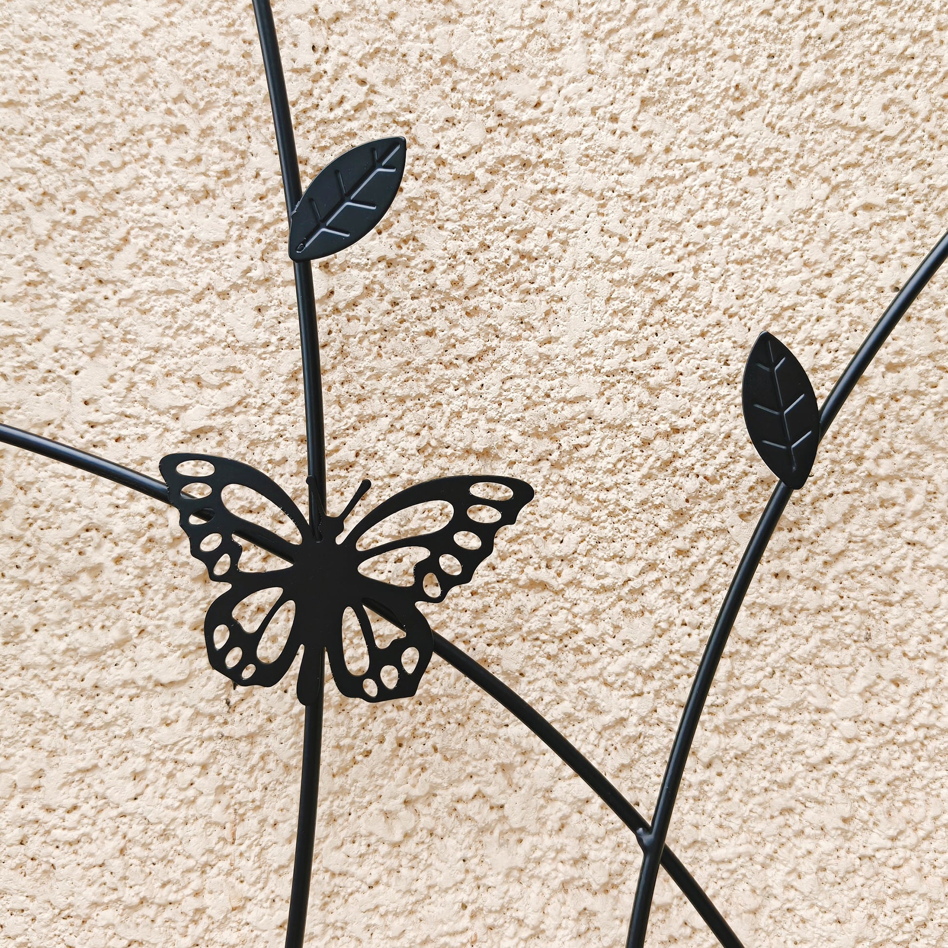 2 Pack Metal Garden Trellis 71" x 19.7" Rustproof Trellis for Climbing Plants Outdoor Flower Support Butterfly Deco Black image 2