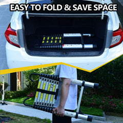 8.5FT Telescopic Aluminum Ladder - Durable Multi-Purpose Design