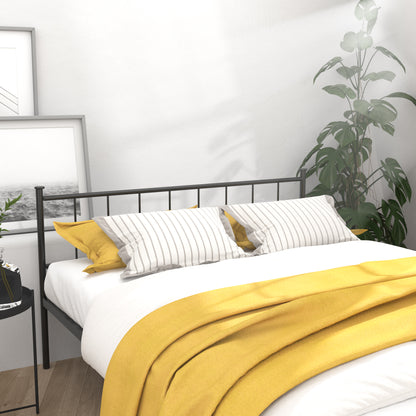 Queen Size Bed Frame, Headboard and Footboard,Structurally Stable, Under Bed Storage,No Box Spring Needed,Black image 3