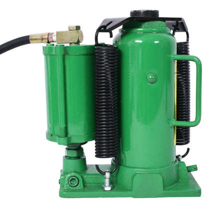 Air Hydraulic Bottle Jack, 12 Ton/24000 LBS All Welded Bottle Jack, 9.8-19.3 inch Lifting Range, Manual Handle and Air Pump, for Car, Pickup, Truck, RV, Auto Repair, Industrial Engineering,Green image 5