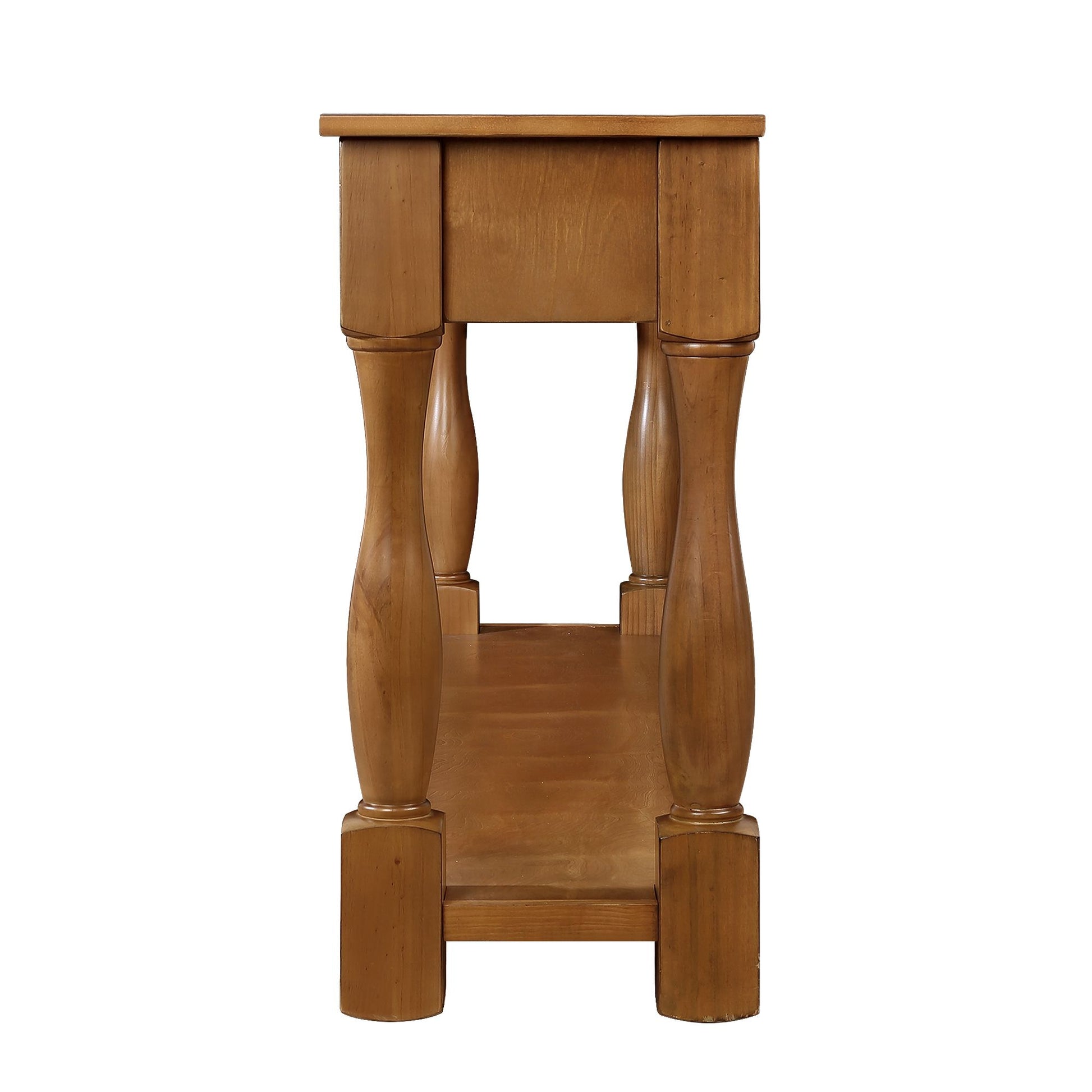 Long wood console table - packaging and parts