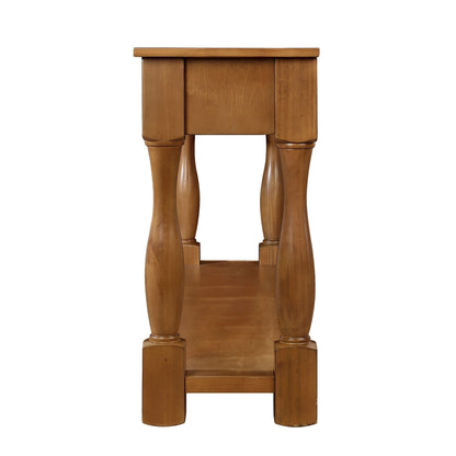 Long wood console table - packaging and parts