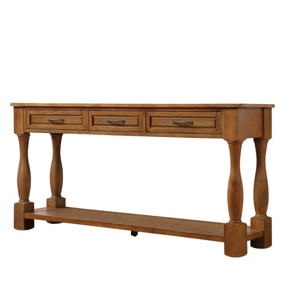 Console table with drawers - dimension diagram