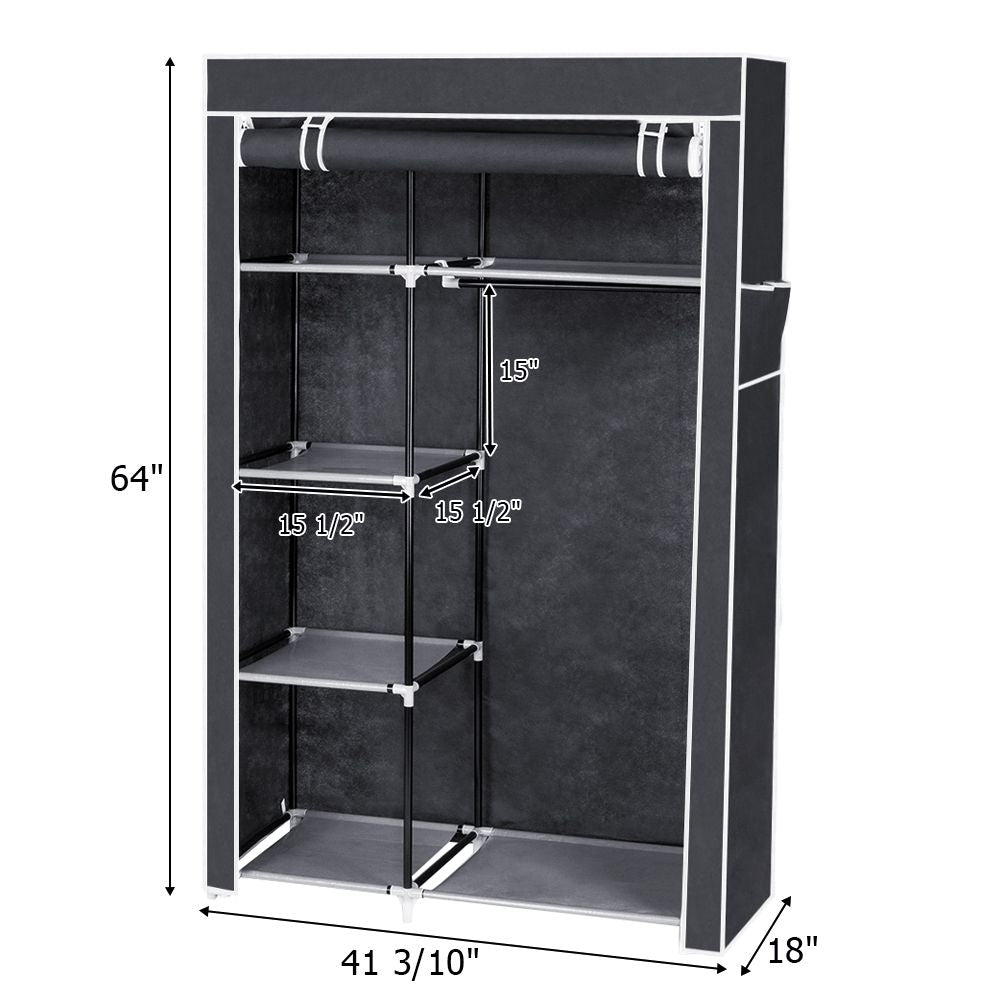 Easy assembly portable wardrobe organizer - no tools required