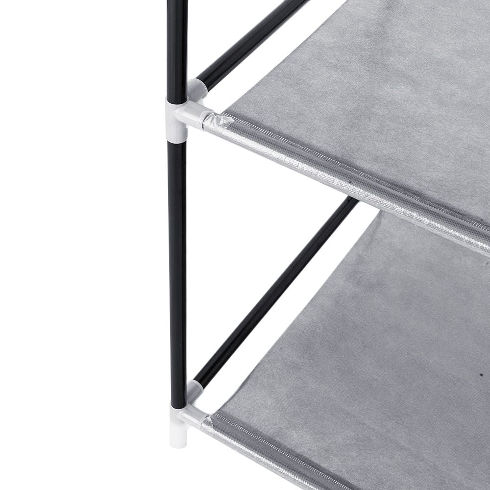 Water-proof fabric tiers on portable closet organizer