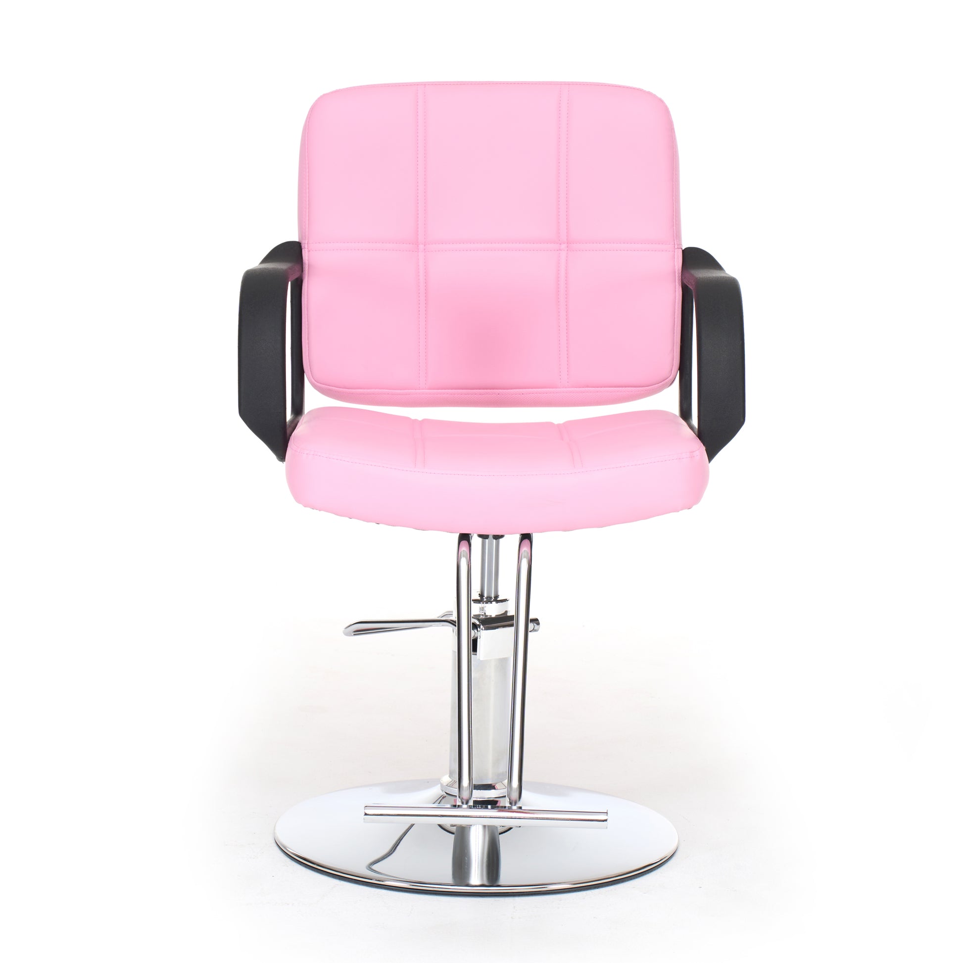 Barber Chair for Hair Stylist- 360° Swivel, Adjustable Height, Capacity 350 LBS with Heavy Duty Hydraulic Pump,PINK image 4