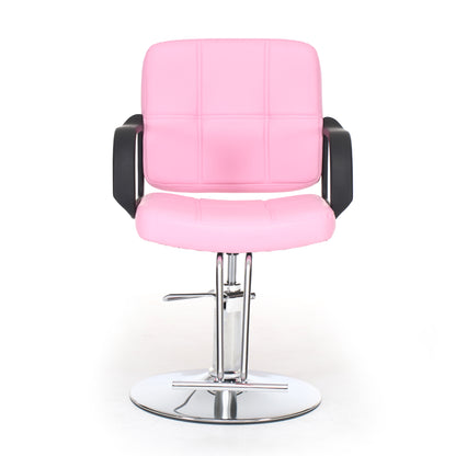Barber Chair for Hair Stylist- 360° Swivel, Adjustable Height, Capacity 350 LBS with Heavy Duty Hydraulic Pump,PINK image 4