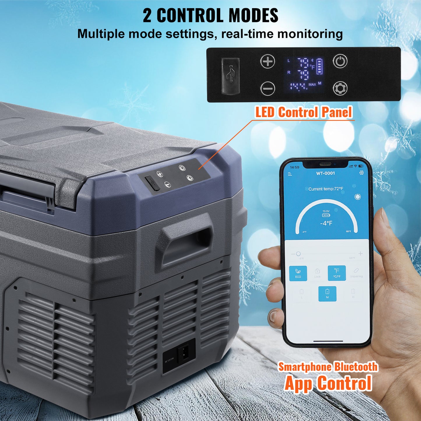Car Refrigerator, 12 Volt Car Refrigerator Fridge, 25 L Dual Zone Portable Freezer, -4℉-68℉ Adjustable Range, 12/24V DC and 100-240V AC Compressor Cooler for Outdoor, Camping, RV image 7