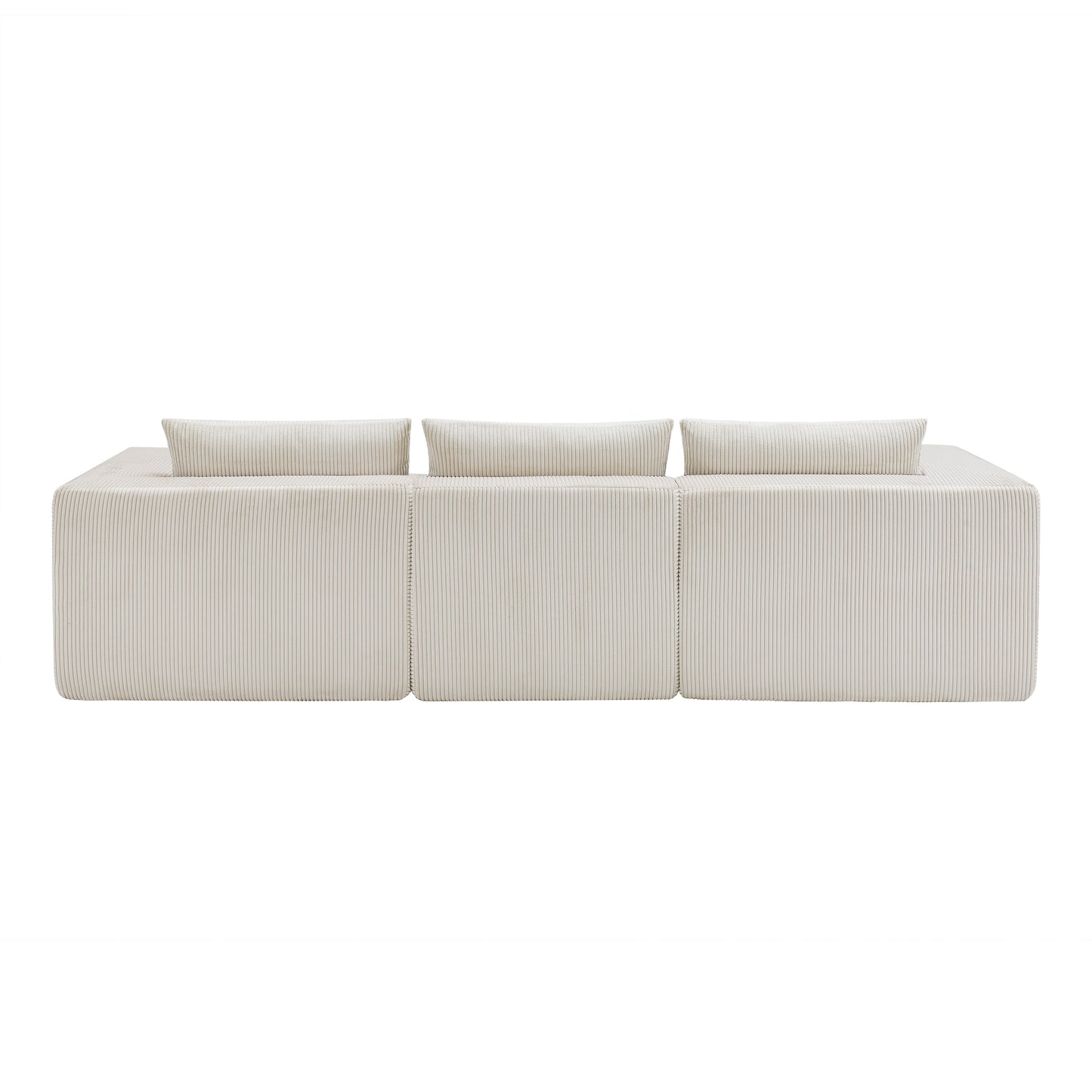 107" Compressed Sectional Sofas (Beige) image 5