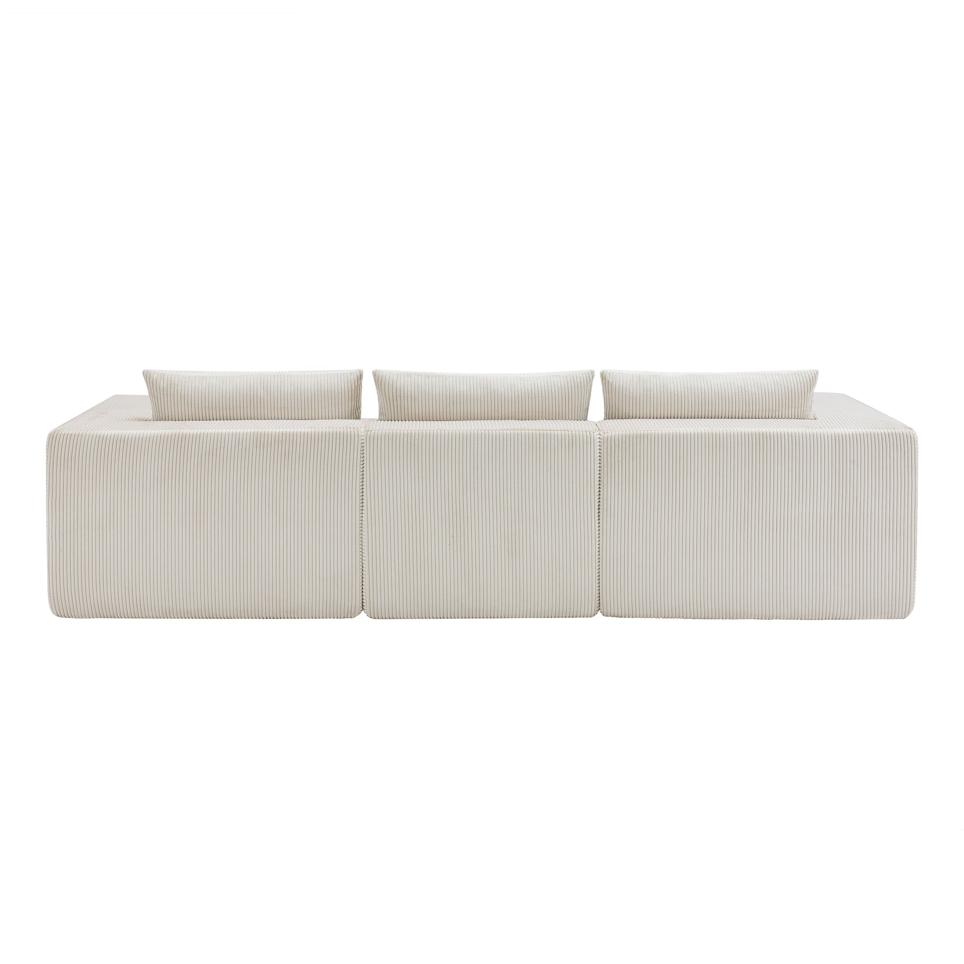 107" Compressed Sectional Sofas (Beige) image 5