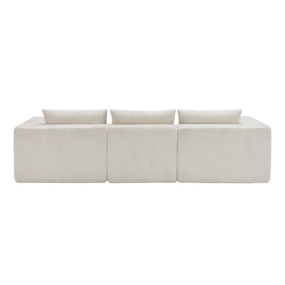 107" Compressed Sectional Sofas (Beige) image 5