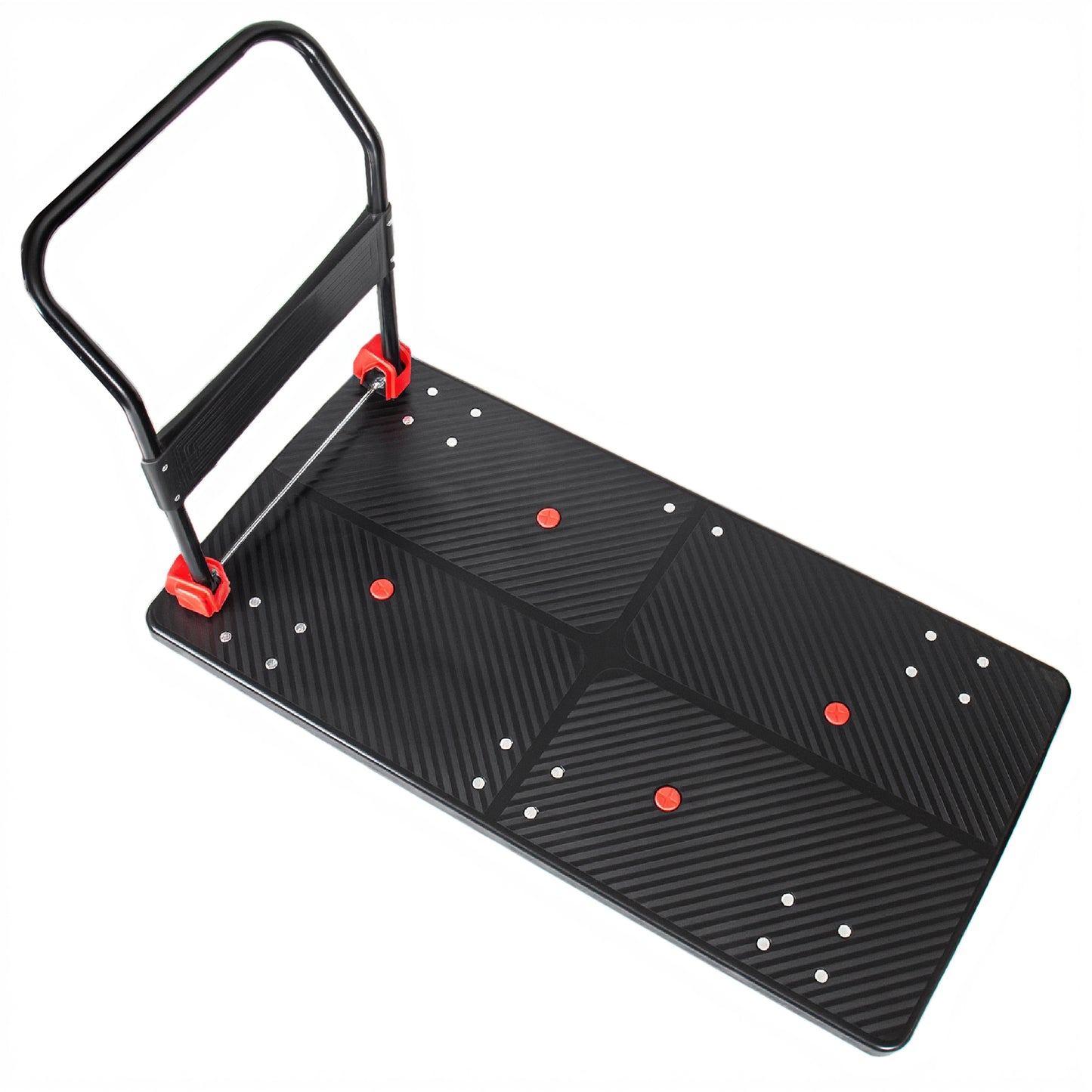 25.5"x51.5" Platform Truck, Foldable Handcart with 6'' TPR 360-Degree Silent Wheels, 1800lbs Heavy-Duty Push Dolly Cart, 4 Steel Load-Bearing Beams for Warehouse Garage Home Use image 8