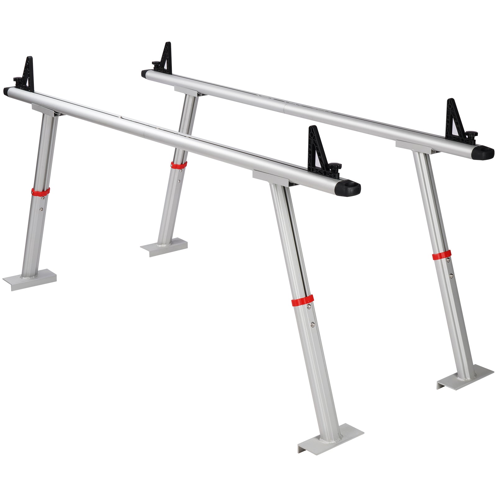 Truck Rack, 800 lbs Capacity, 17-29in Adjustable Height, Aluminum Ladder Rack for Truck with 8 Non-Drilling C-clamps, Heavy Duty Truck Bed Rack Two-Bar Set for Kayak, Surfboard, Lumber, Ladder image 10