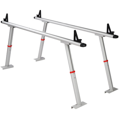 Truck Rack, 800 lbs Capacity, 17-29in Adjustable Height, Aluminum Ladder Rack for Truck with 8 Non-Drilling C-clamps, Heavy Duty Truck Bed Rack Two-Bar Set for Kayak, Surfboard, Lumber, Ladder image 10