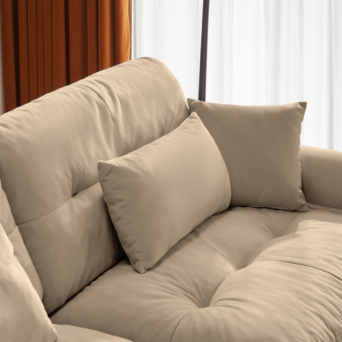 Milano Sofa LSF W/3 pillows - Beige image 7