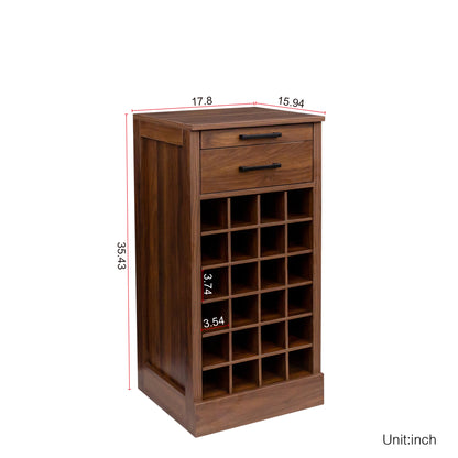 brown walnut color modular 24 wine bar cabinet Buffet Cabinet image 5