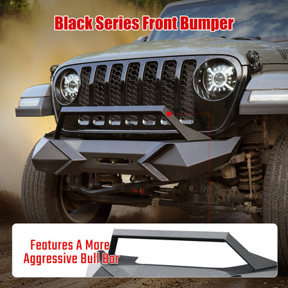 X Style Front Bumper with Winch Plate Compatible with Wrangler JK (2007-2017) Heavy Duty Black Textured Manganese Steel Construction, Perfect for On and Off-Road Used image 7