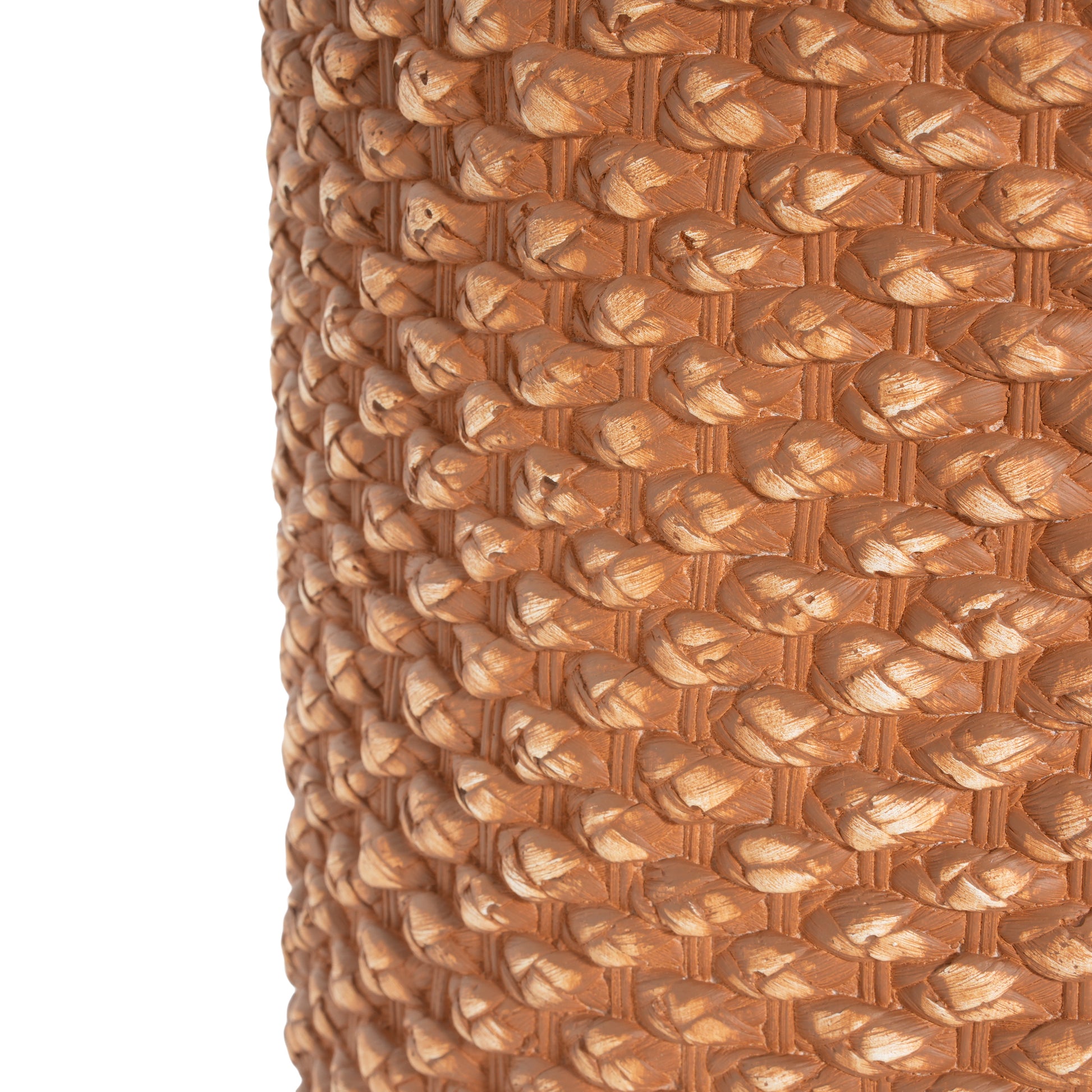 Evie Outdoor Patio Round MGO Side Table, Brown image 12