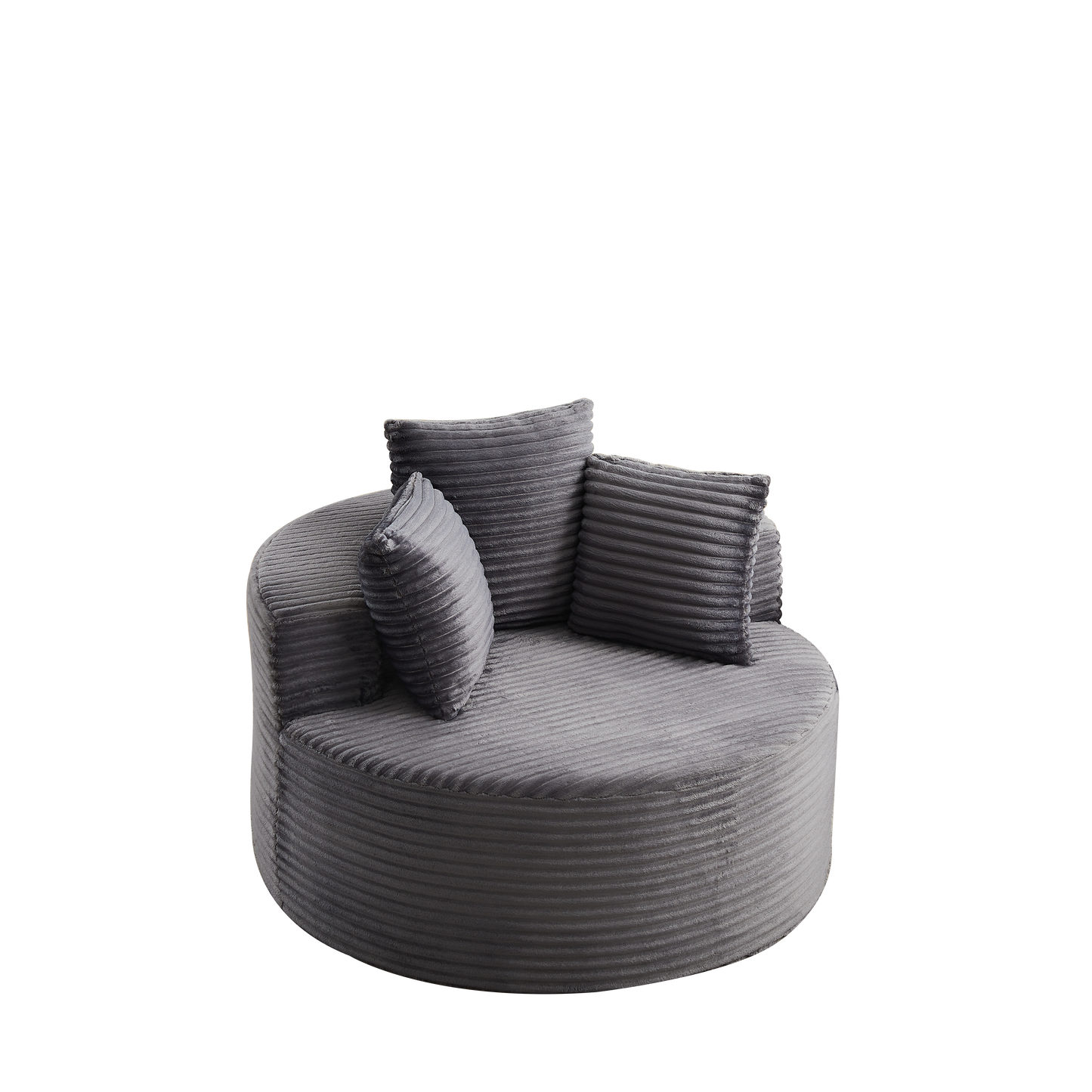 43-inch round corduroy single sofa, comfortable lounge chair, comes with three pillows, minimalist design, perfect for bedrooms, lounges, game rooms, and living rooms image 10