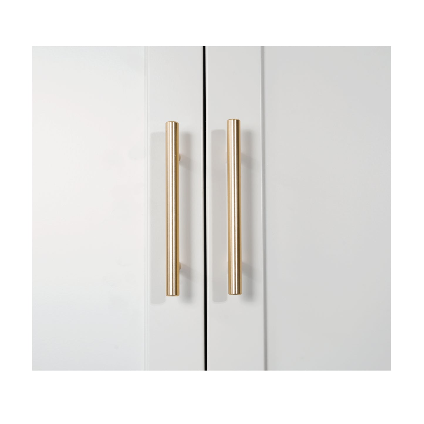 71'' 2 Shapely Doors Cabinet, Metal Storage Cabinet with Doors and Adjustable Shelves, for Bedroom, Living Room, Kitchen(White) image 2