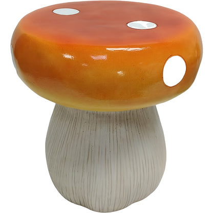 Mushroom Model Statue Stool, Outdoor Garden Resin Stool, 13.8-inch Oversized Forest Base Mushroom Model Stool, Courtyard Lawn Courtyard Summer Decoration Indoor Stool, Multi-purpose And Innovative Gar image 1