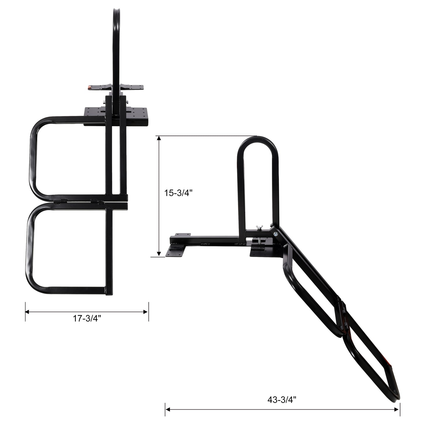 Foldable Pickup Truck Tailgate Two-Step Ladder - Universal Fit. Drilling Hex Screws for Easy Install. Load Capacity: 300 LBS. Serves To Secure Items In Truck Bed image 10
