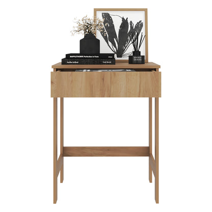 Computer Desk, 1 Drawer, 4 Legs, Natural Oak image 4
