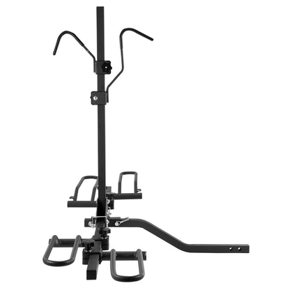 Hitch Mount Bike Rack, 2-Bike Platform Style, 80 LBS Max Capacity Bike Rack Hitch for 1.25-/2-inch Receiver, Titling and Folding Bike Carrier with Tires up to 2.4" Wide, for Car, SUV, Truck, RV image 1