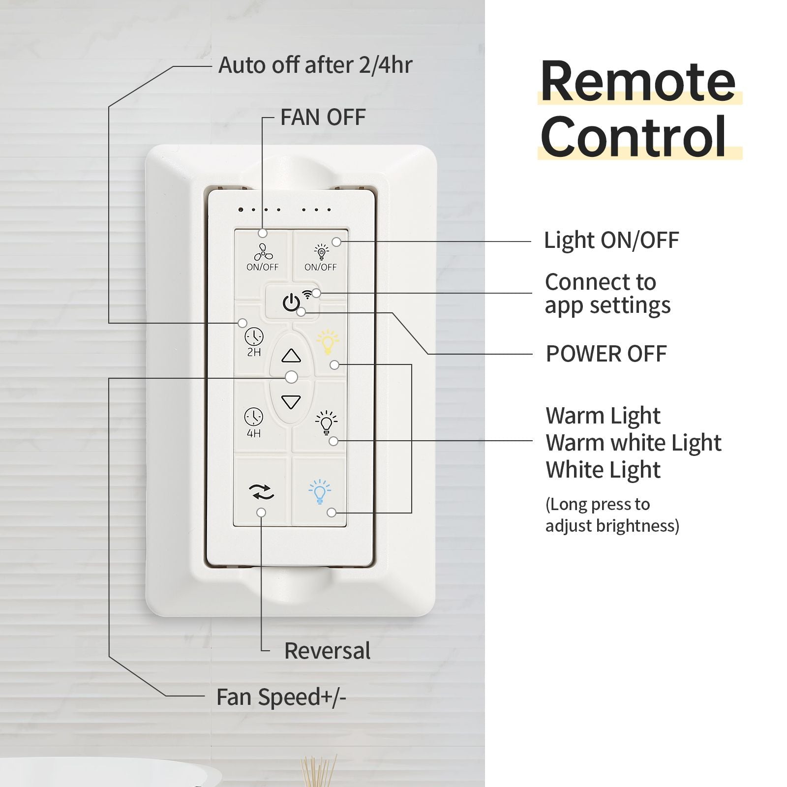 66 Inch Large Ceiling Fan With Dimmable Led Light 8 ABS Blades Smart Remote Control Reversible DC Motor For Living Room image 10