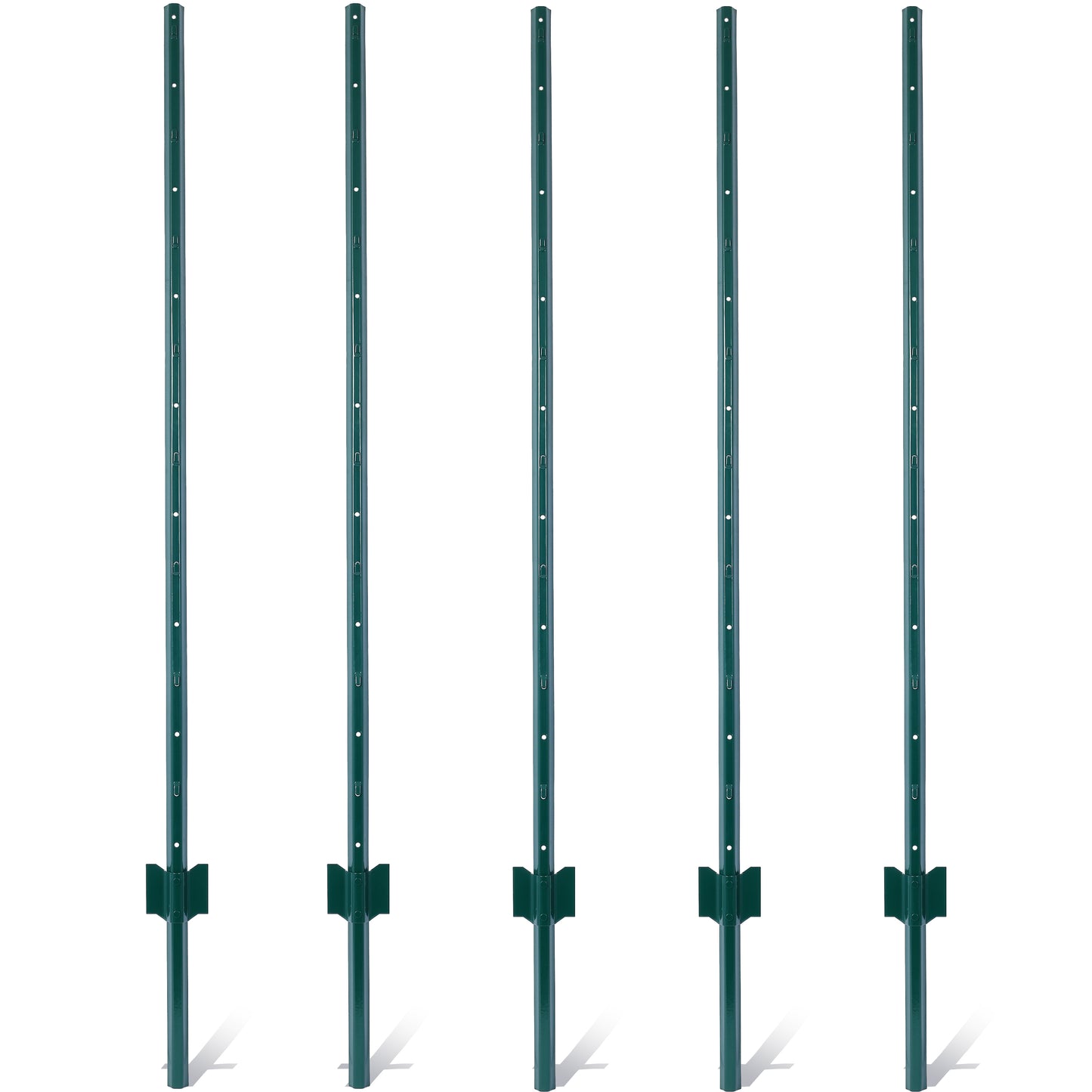 Fence Posts 5Feet - 5Pack, Heavy Duty Metal Fence Post with U-Channel, Steel Fence U-Post for Holding Garden Wire Fence, Corner Anchor Posts etc. image 1