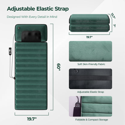 Full Body Massage Mat with Heat, Electric Back Massage pad with Vibration Motors, Back Massager for Pain Relief,Gift image 7