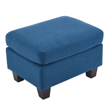 Upholstered Ottoman, Navy Blue image 9