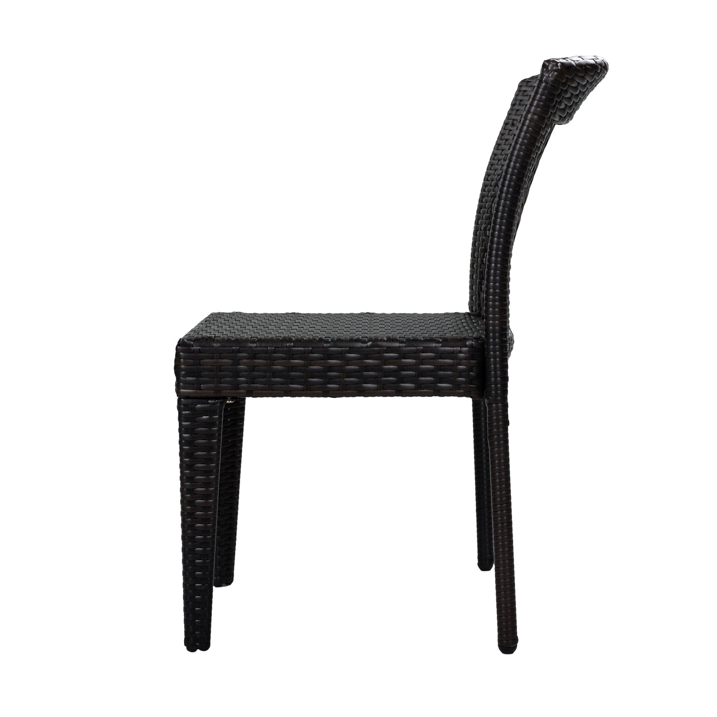 Outdoor Dining Chairs Set of 2, Stackable Chairs with UV-Resistant PE Rattan and Steel Frame, for Patio, Garden, Balcony, Supports 400lbs image 12