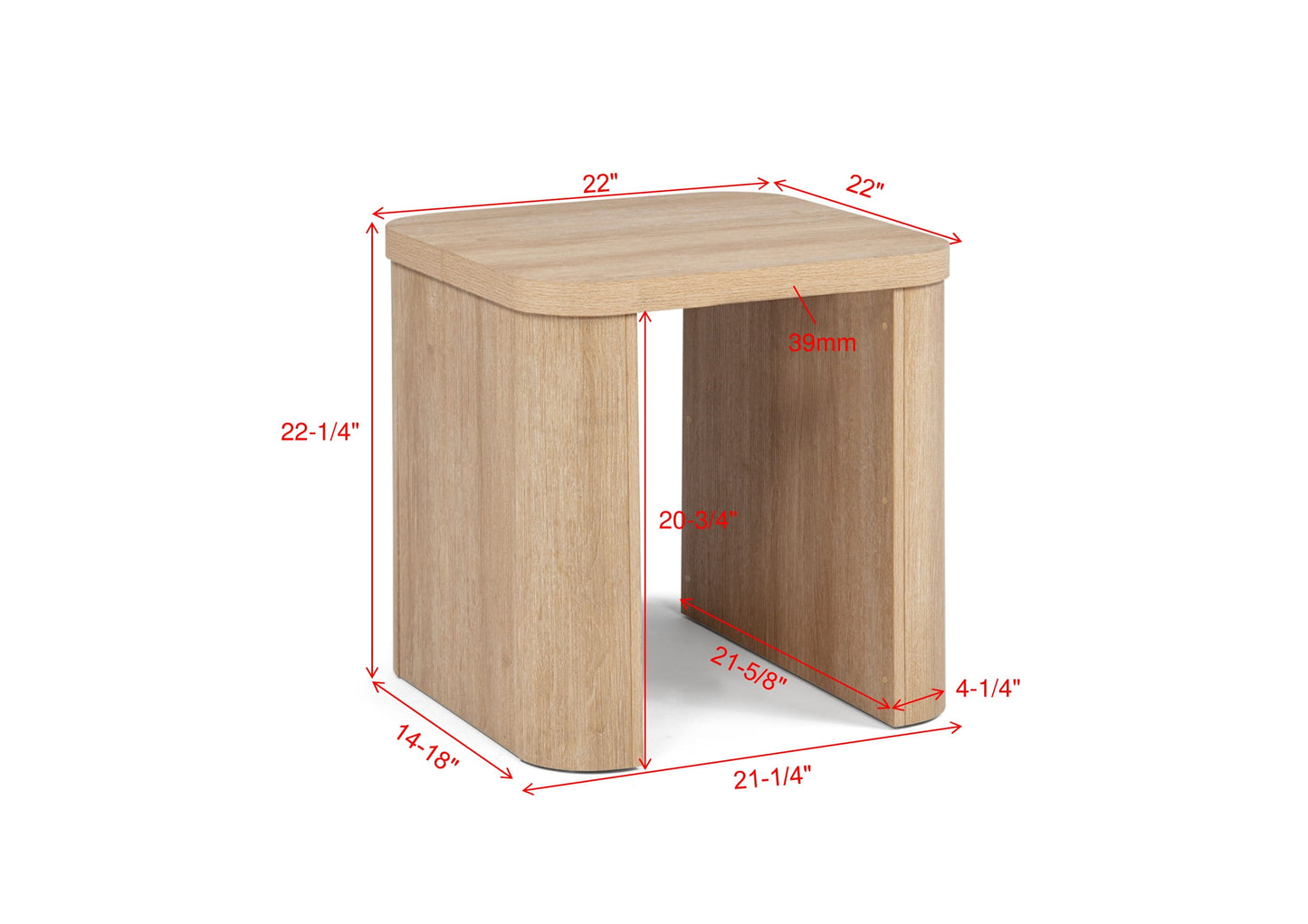 3pc Beautifully Crafted Three-piece Set Natural Charm Warm Wood-inspired Finish Curved Edges Coffee Table Features Hidden Casters Wooden Living Room Furniture image 7